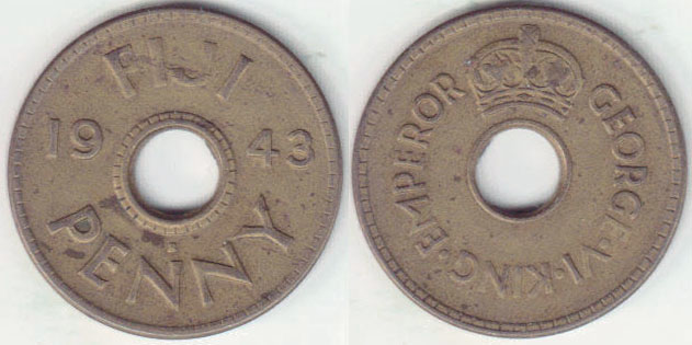 1943 S Fiji Penny A001909